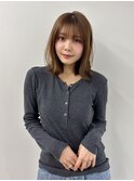 20代30代ボブ/ミディアムレイヤー／グレージュ/透明感/天神/大名