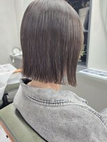 ヘアーグロウニコ(hair grow nico...)&nbsp;アッシュグレー×ボブ