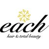 イーチ ヘアーアンドトータルビューティ(each hair&total beauty)のお店ロゴ