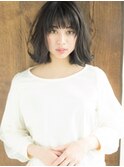 《LE》ひし形シルエットグレージュエアリーボブ