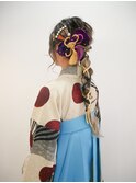 袴着付け×あみおろしスタイル