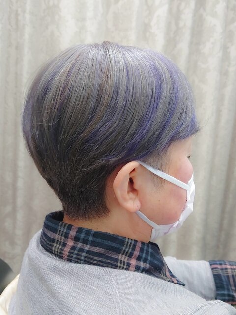 ナチュラルショートヘア＋デザインカラー/fox.hair