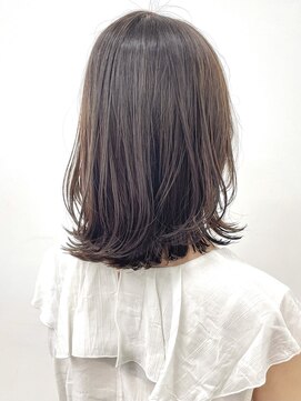 ニューラインギンザ(New-Line 銀座) [中野莉子]ふわっと！鎖骨ミディアム　ニュアンスカラー