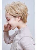【UNIXみなとみらい】ひし形小顔ショート#ケアブリーチ#春カラー