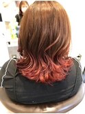 レイヤー×グラデーションカラー ピンク