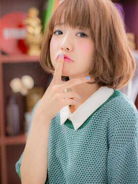 カバーヘア ブリス 戸田公園西口店(COVER HAIR bliss) くせ毛風なみなみウェーブ小顔カールボブc5戸田公園20代30代40代