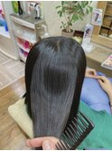 【縮毛矯正】元気な黒髪高校生はクオラインで！
