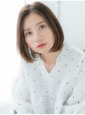 髪質改善ツヤ髪ノ―バングな大人ボブf古河20代30代40代