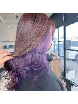 ミル(1001 mille) インナーカラーのラベンダーバイオレッド