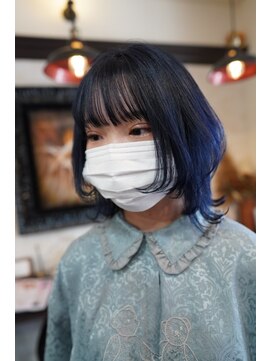 ボアップ(boappu) #ブルーカラー#ケアブリーチ#夏カラー