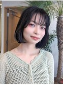 ナチュラルブラウン×ボブ