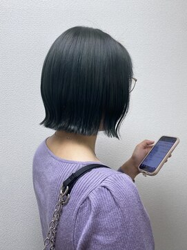 アイビー(ivy) オリーブグレー髪質改善トリートメント外ハネボブ20代30代40代