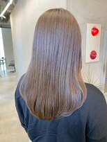 ジーナエス 札幌(Zina S)&nbsp;【Zina S 札幌】黒髪/グレーベージュ/レイヤーロング/前髪パーマ