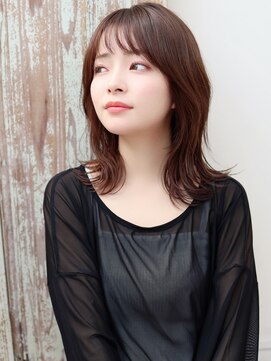ベルム(Belme) 韓国風イメチェングレーベージュくびれミディ似合わせカット