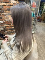 ルーナヘアー(LUNA hair)&nbsp;『京都 山科 ルーナ』エンドカラー ミルクティーベージュ 草木