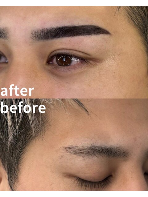 men's eye brow wax