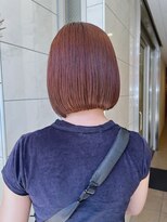 ハク(HaKU) ぱつっとストレートボブオレンジブラウン