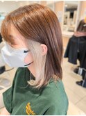 インナーカラー×ホワイトベージュ☆