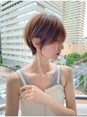 小顔似合わせ前髪耳掛け愛されくびれショートひし形ショートボブ