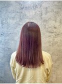 シアーピンクブラウンストレート