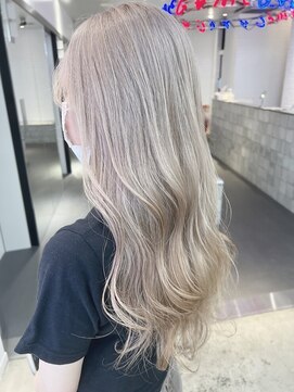 デート 原宿(DATE) ダブルカラーラベンダーピンクカラーケアブリーチハイトーン韓国