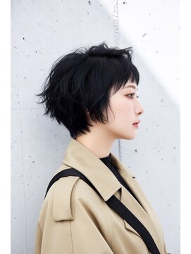 コートフィールエー(CO_T feel.a) 朝1分で決まる抜け感ショート*黒髪×シースルーオン眉