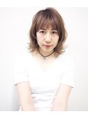ベージュカラーボブ