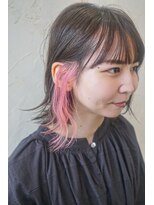 ヘアーサロン 6(hair salon) サーモンピンク×インナーカラー