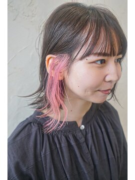 ヘアーサロン 6(hair salon) サーモンピンク×インナーカラー