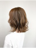 《TOPHAIR 玉島店/ ベリー》ハイライト×ミディアムボブ