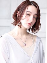 クラッチ 名古屋(CLUTCH)&nbsp;大人可愛い小顔美髪ツヤ髪センター分ボブカシスレッドB2