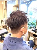 アシメ・バリカンフェードショート