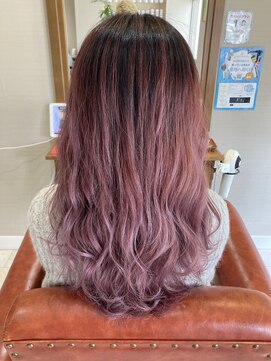 ヘアー クラージュ(hair courage) バレイヤージュカラー