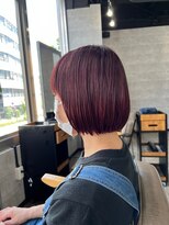 ソイクフ 四条大宮店(SOY-KUFU)&nbsp;大人可愛い◎似合わせカットイメチェンレッドブラウンボブ