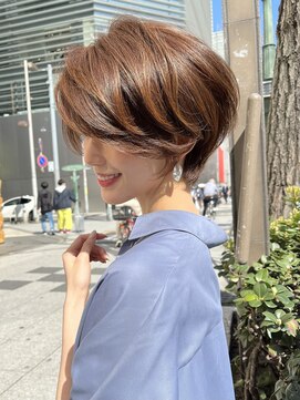 ジエクト 本店(The Ect) くびレイヤーピンクベージュ前髪マチルダボブインナーグレージュ