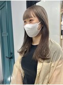 大人可愛いブリーチなしミルクティーベージュ