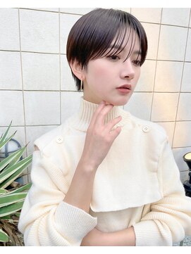 ソーコ 渋谷(SOCO) ハンサムショート丸みショートマッシュショート前髪あり前髪長め