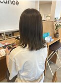 長めボブ×アッシュカラー