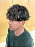 ツイストスパイラルパーマシャドウパーマメンズマッシュ