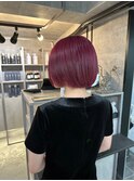 ボブ×チェリーレッド◎