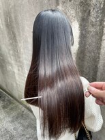 アース センター南店(HAIR&MAKE EARTH) 30代40代髪質改善ココアブラウン艶感ストレート透明感赤み消し