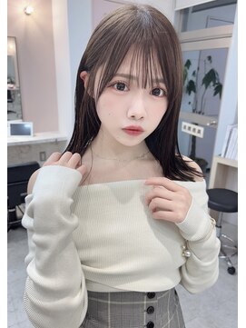 ラナホンジン(Lana HONJIN) 韓国風/透明感カラー/オリーブベージュ/前髪/小顔カット