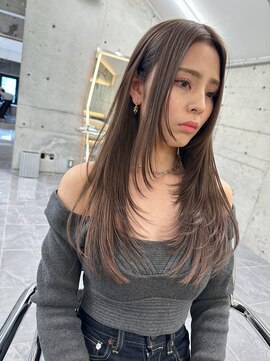 サイン 渋谷(SIGN) 韓国ヘアーハッシュカットレイヤーカットグレージュブリーチ無し