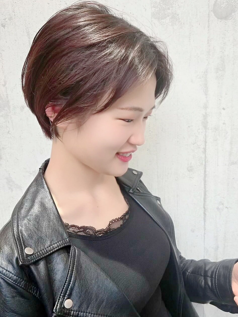うえむら指名。ショートヘアなら【骨格補正カット+カラー】　12100円