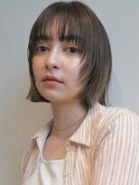 ノイカーム(noi Calm) 顔周りレイヤーカットくびれヘアミルクティーベージュカラー