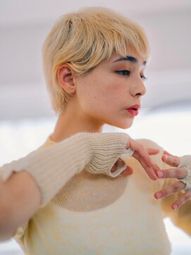 ベンジー 向ケ丘遊園店(benji) ブロンドマニッシュショート　ハイトーンカラー3