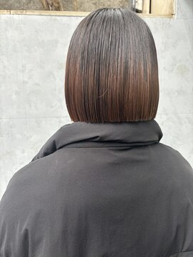 ノス 表参道(NOOS) >切りっぱなしボブエアリーロング美髪ピンクブラウン