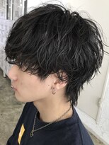 フィフス(fifth) 原宿ラウンドマッシュウルフ緩めシャドウパーマルーズヘア黒髪