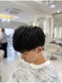 冬◎20代ツーブロックマッシュパーマなしスタイリング