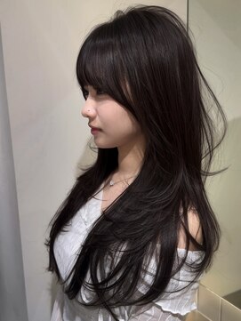 ロンドウル 熊本(Lond ulu) ●韓国へア/ブリーチなし/顔周りカット／ダブルカラー/レイヤー/